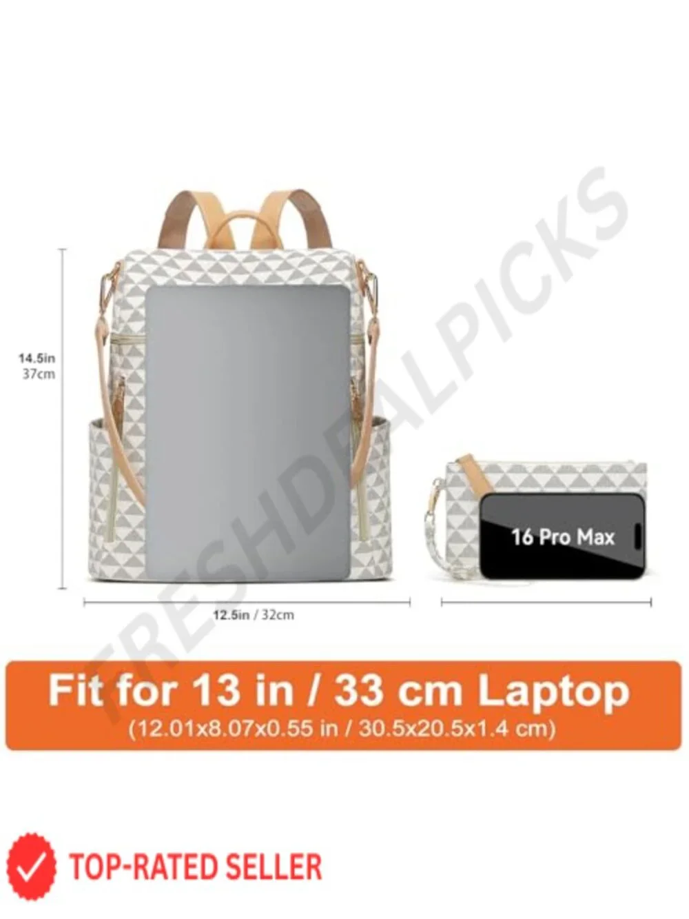 PU Leather Backpack Purse for Women Casual Travel Daypack